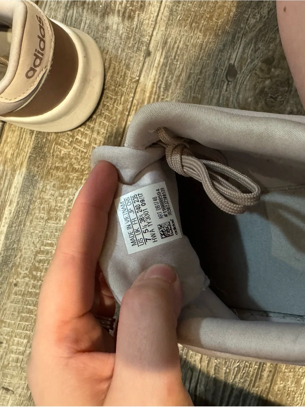 adidas Low-Profile Lace-Up Sneakers in Blush Pink